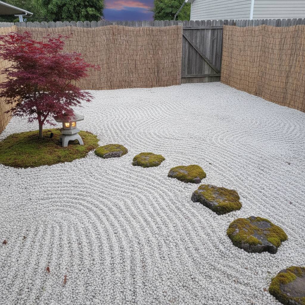 Backyard redesigned in Japanese Zen style